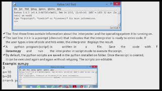 Python Interpreter and interactive mode [upl. by Remat]