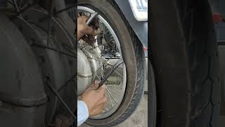 remove tires 7010017 shorts motorcycle howto [upl. by Annenn]