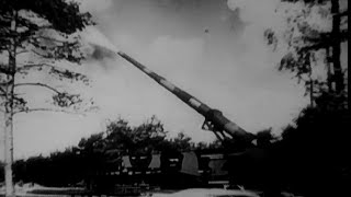 German Railroad Guns in Action Near Verdun France WW2 Artillery Footage with Sound [upl. by Huppert398]