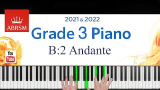 ABRSM 20212022 Grade 3 B2 Andante  Joseph Haydn Piano exam piece [upl. by Assiron929]