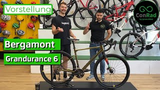 Bergamont Grandurance 6 Gravelbike Ausführliches Review ConRad 2022 [upl. by Noynek]