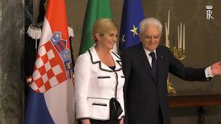 Presidente della Repubblica di Croazia SE la Signora Kolinda GrabarKitarović [upl. by Iffar]