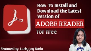 GET ADOBE READER FOR FREE FROM ADOBE SITE  BY LUCKY JOY NARIO [upl. by Aimit572]