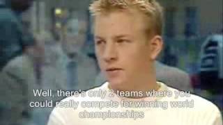 Kimi Räikkönen interview after Saubers test from 2000 with English subtitles [upl. by Marih673]