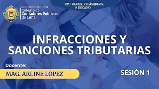 Infracciones y Sanciones Tributarias  SUNAT  SESIÓN I  CURSOS [upl. by Jehiel]