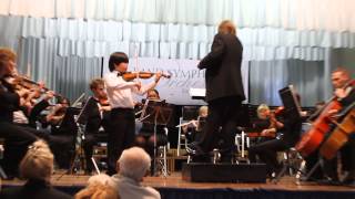 Rin Matsuki 9 performs on violin at the Rand Symphony Orchestra Youth Concert on 01 June [upl. by Barnes]