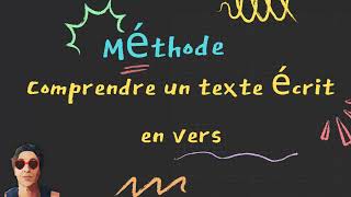 Comprendre un texte en vers [upl. by Refannej]