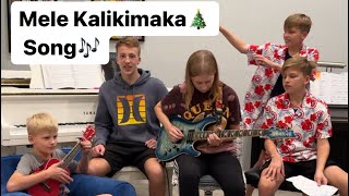 Mele Kalikimaka Song  Electric Guitar Ukulele amp Voice 🎶🎶 [upl. by Nytsirk]