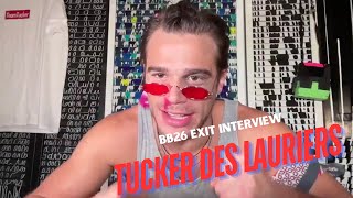 Big Brother Exit Interview Tucker Des Lauriers [upl. by Karmen]