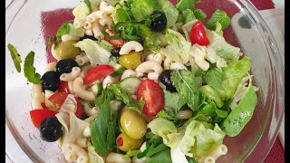 Pasta salad  using simple fresh ingredients  Macaroni Salad  CookLikeCecilia [upl. by Aerdnu]