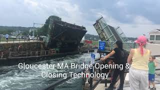 Gloucester MA Waterfront Boat Festival 110 years Historic Bridge Opening amp Closing Technology [upl. by Retseh]