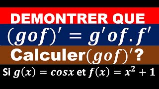 Dérivée dune fonction composée Démonstration et exercice dapplication [upl. by Lauraine]