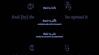 Surah 91 AshShams  5  7  English Translation  Quran shorts [upl. by Jeffie995]