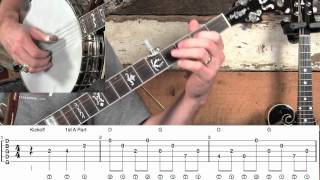 How to Play Fishers Hornpipe Melodic Banjo [upl. by Namqul]