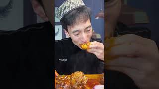 mukbang show  garlic beef trotters with onion mukbang  Bismillah 🤲 [upl. by Stochmal]