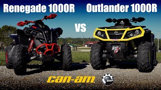 Can Am Renegade 1000R XXC vs Can Am Outlander 1000R XTP 1000cc 4X4 ATV Shootout [upl. by Ardnaik311]