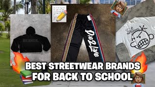 BEST STREETWEAR CLOTHING BRANDS TO BUY FROM FOR BACK TO SCHOOL 2024 [upl. by Mischa]