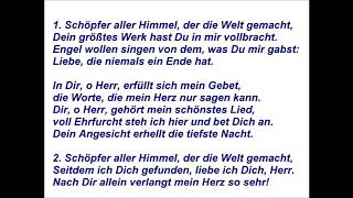 Schöpfer aller Himmel Lyrics [upl. by Yor]