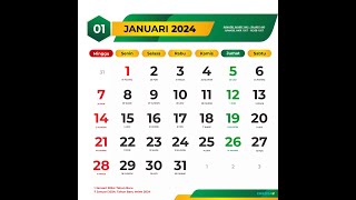 Kalender Masehi Januari 2024 Lengkap [upl. by Jenny]