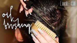 ASMR 💆  REAL PERSON scalp brushing amp exfoliating with Jojoba Oil  no talking 🤐 [upl. by Ina]