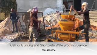 Waterproofing by Guniting Machine at Site  Matrix Buildcare Pvt Ltd [upl. by Otineb]