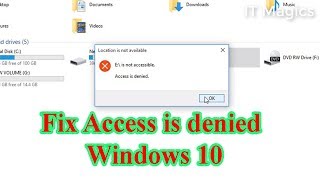 Access is denied in windows 10 fix Local drive is not accessible [upl. by Aneelehs]