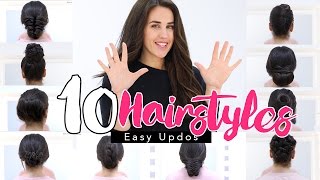 10 EASY HAIRSTYLES FOR A SPECIAL OCCASION [upl. by Ynohtnaeoj]