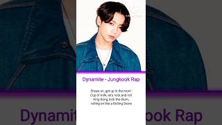 Dynamite  Jungkook Rap lyrics bts dynamite jungkook taehyung jimin shorts [upl. by Ynohtona]