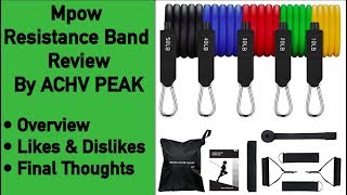 Resistance Band Review  Mpow Resistance band review  12 piece set [upl. by Bow460]