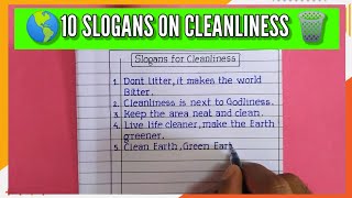 Slogans on Cleanliness  cleanliness slogans in english [upl. by Dnalkrik]