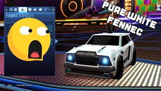 FULL WHITE FENNEC Rocket league how to make your fennec completely white [upl. by Nuyh998]