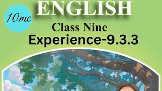 Class 9 English BD Experience 933  New curriculum 2024  10 minute class [upl. by Lewendal]