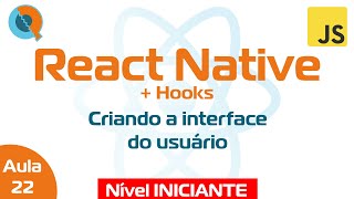 Aula 222  Criando uma interface UI usando reactnativepaper  Curso React Native  Hooks [upl. by Anirhtak]