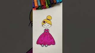 Amazing drawing Barbie doll drawing step by step shortsfeed youtubeshorts [upl. by Sokram]