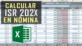 ✅ Calcular el ISR para CUALQUIER AÑO  IMPUESTOS en la NÓMINA  Ejemplo COMPLETO en EXCEL  DESDE 0🆗 [upl. by Uehttam126]