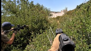 Sneaking around the enemy team on Castle Giant Paintball and Airsoft [upl. by Budwig]