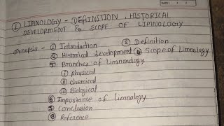 LimnologyDefinition historical development amp scope of limnology ll MSc3sem zoology notes in hindi [upl. by Aeslehs501]