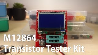 DIY Transistor Tester Kit Review  Hiland M12864 [upl. by Yokum]