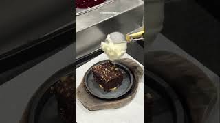 Making Of Hot Sizzling Brownie With Icecream😋 icecream food viral foodie [upl. by Eniamert]