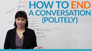 Conversation Skills  How to END a conversation politely [upl. by Revolc720]