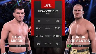 Heavyweight GOAT Tournament ROUND 1 Junior Dos Santos vs Stipe Miocic UFC 211 Rematch UFC 5 INSANE [upl. by Raviv]