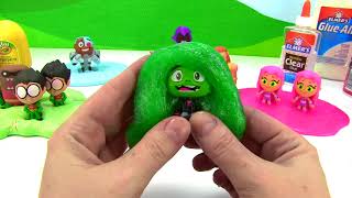 Fizzy and Phoebe Make DIY Teen Titans Slime [upl. by Atiugal]