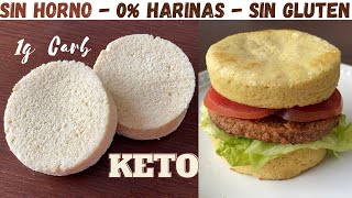 PAN KETO Súper FACIL en 1 MINUTO😱  Sin Gluten  Sin Harinas  Sólo 3 INGREDIENTES [upl. by Anayad]