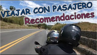 PASAJERO EN MOTO O PARRILLERO RECOMENDACIONES [upl. by Gav]