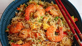 Riz frit aux crevette  Fried rice with Shrimp [upl. by Valentine]