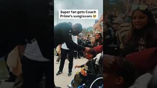 Super fan Gets CoachPrime sunglasses 😎 colorado deionsanders buffs coloradobuffs [upl. by Aliak]