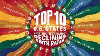 Top 10 U S States Battling Declining Birth Rates [upl. by Lyford]