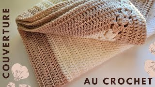 TUTORIEL COUVERTURE GRANNY AU CROCHET 🌺 Crelya Handmade [upl. by Nalced]