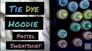 How to Tie Dye a Hoodie  Pastel Scrunch Tie Dye [upl. by Hgielyk927]