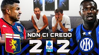 PAREGGIO ALL ULTIMO MINUTO GENOA 22 INTER  LIVE REACTION TIFOSI INTERISTI  SERIE A 2425  GOL [upl. by Wolliw]